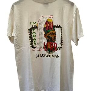 Vintage 90s Soul Sister Black Woman Single Stitch Shirt Adult Medium
